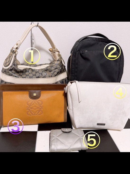 Gucci Handbags - 5 piece brand bundle set (Gucci,Tumi,Loewe,Barcos & Coach)